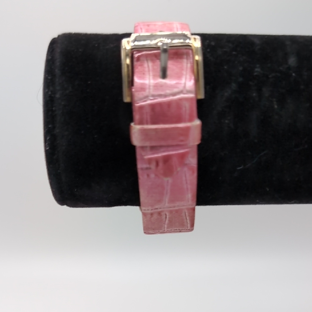 Pink Crocodile Pattern Watch Strap